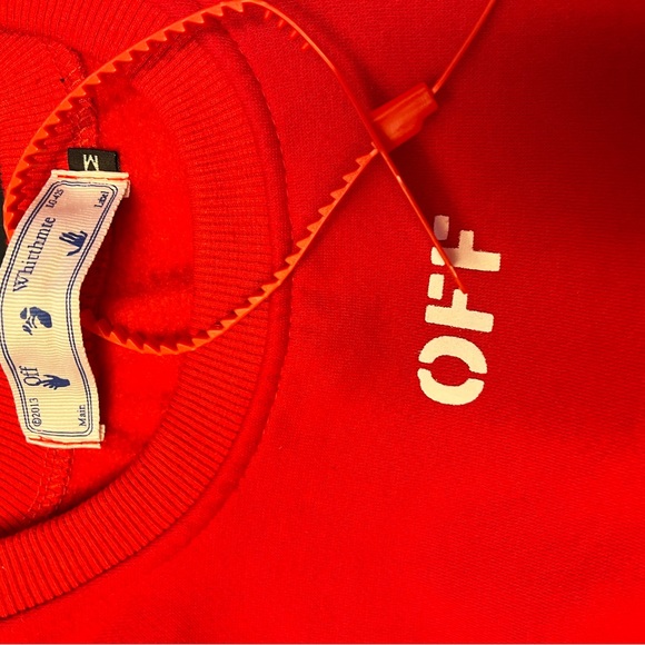 Off-White Red Sweatshirt with White Logo - Picture 6 of 8